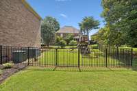 The backyard is fully fenced with a 4-foot aluminum fence, providing a secure space for pets and children to play safely. 2648 Chatham Ct Murfreesboro, TN 37129