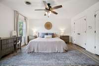 The spacious primary bedroom features durable LVP flooring and a ceiling fan for year-round comfort. 2648 Chatham Ct Murfreesboro, TN 37129