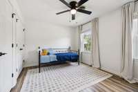 The fourth bedroom sports a ceiling fan, LVP flooring, and two single windows! 2648 Chatham Ct Murfreesboro, TN 37129