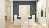 Formal dining room for elegant gatherings, or use this flex space any way you want to meet your needs. These are artist's renderings of staged rooms, not actual home listed, but our home will be completed soon.