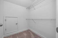 Walk in closet upstairs with attic access.