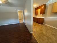 view of the kitchen and living room areas