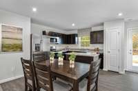The eat in kitchen perfect for socializing with friends and family.