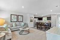 We have open concept living on the main level.