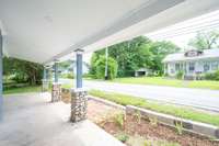 Covered front porch, perfect for front porch sittin'