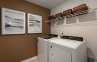 ***Photo is from a brand new Rosella home*** The Laundry Room includes Tile Flooring.