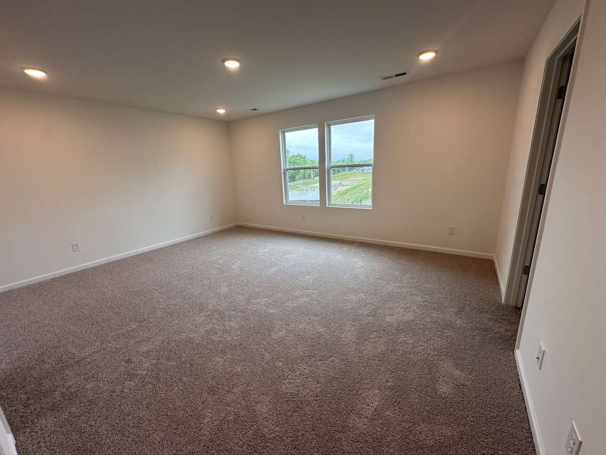Spacious primary bedroom
