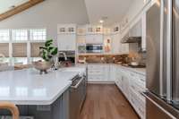 Professional kitchen with optional command center island