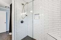 Enjoy a tiled walk in shower with glass door. 1454 Indian Pl Murfreesboro TN 37129
