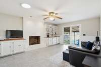 Your den has a wood burning fireplace, ceiling fan, & outdoor access. 1454 Indian Pl Murfreesboro TN 37129