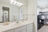 The other side of your guest bath also has an oversized single vanity. 1454 Indian Pl Murfreesboro TN 37129