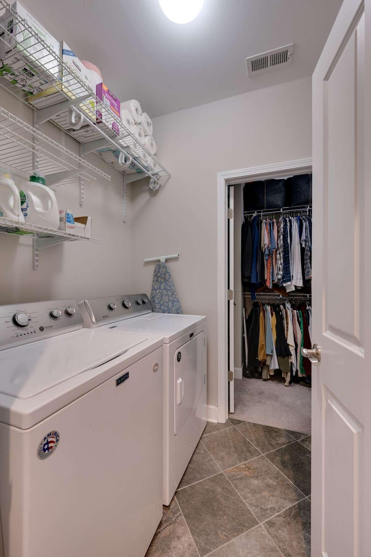 laundry room - connects directly through to the owners closet