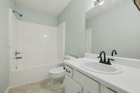Guest bath with single vanity, & combo tub & shower. 101 Briston Ct Murfreesboro, TN 37127