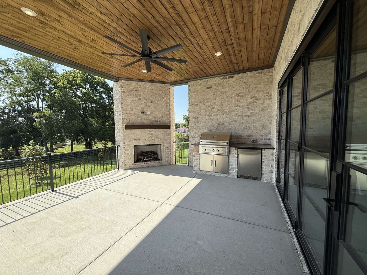 Photos represent another Rutledge plan built with custom items & reflects optional items & upgrades.