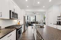 All stainless steel appliances.