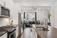 Gas cooktop cooking!