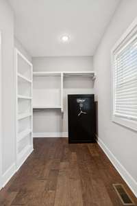 The Primary closet is also very large. This photo shows the left side of the closet as you enter the room.