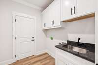 Laundry Room w/Cabinets & Sink