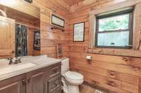 The upstairs bathroom