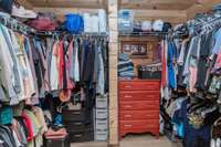 Large primary bedroom closet