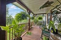 Rocking chair front porch overlooking the beautiful Buffalo River Valley countryside
