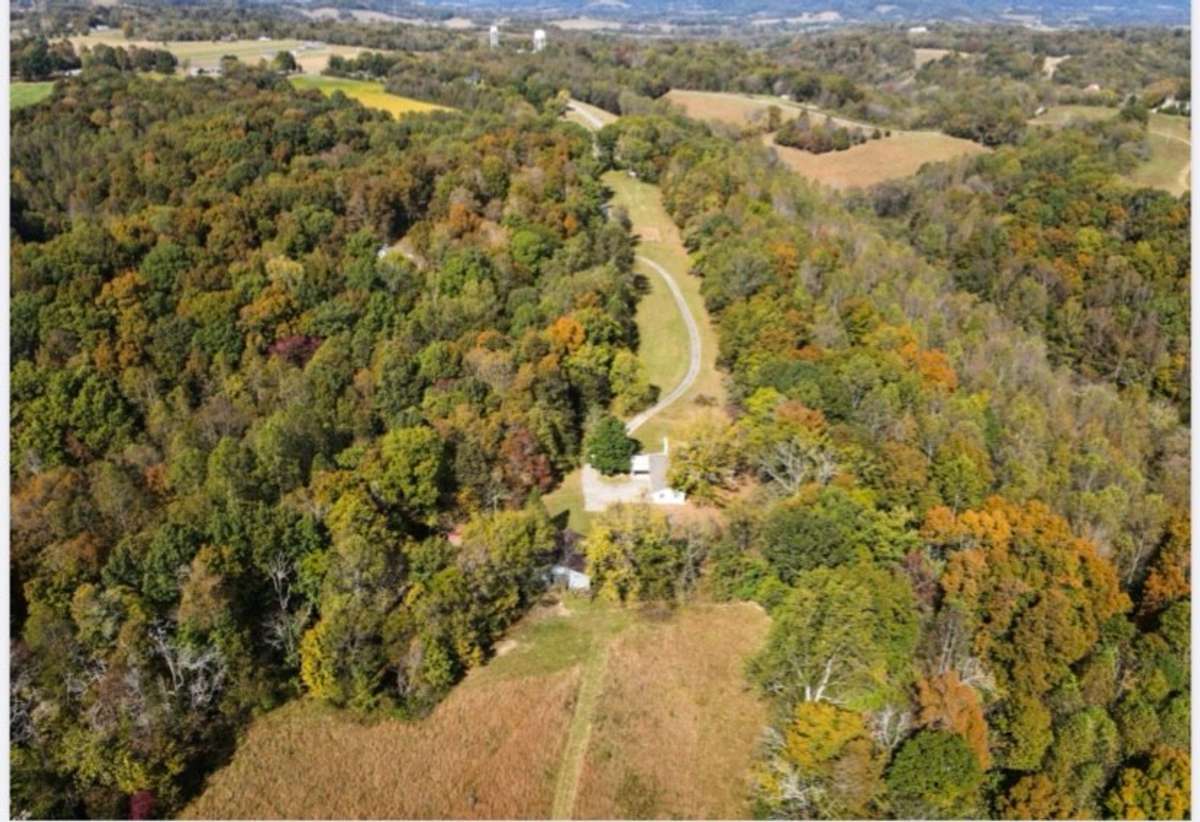 The home size compared to the land shows its space.
