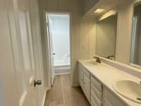 Hall bath with private wet room
