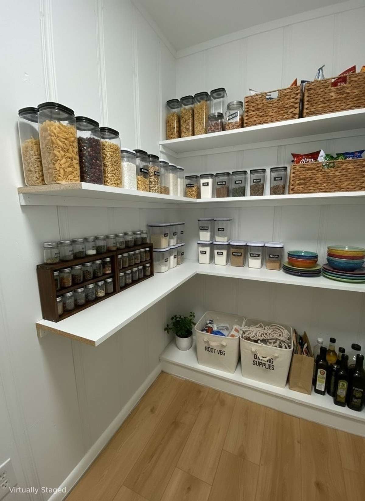 Virtually enhanced to show storage space potential