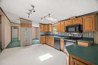 The Kitchen is large enough for a table or an island