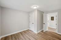 Located close to the hall Bathroom and has a nice size closet
