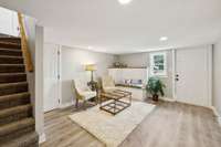 Downstairs space would be a great office, in-law suite, Airbnb or more!