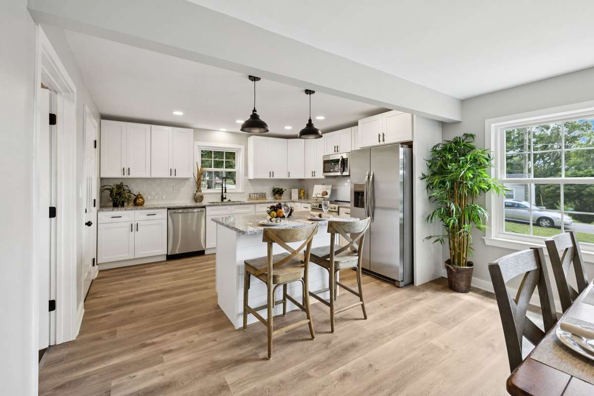 This updated Kitchen is great for entertaining!