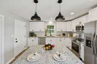 Nice size island gives you additional seating