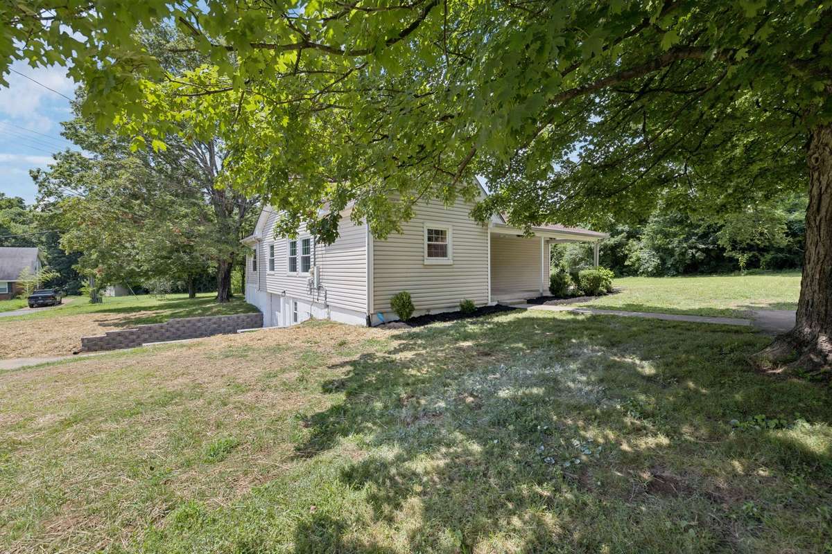 This view shows the yard space this home offers