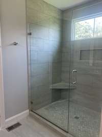 Large glass shower