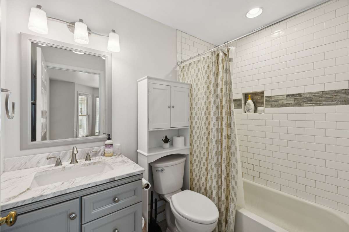 updated tiled bath