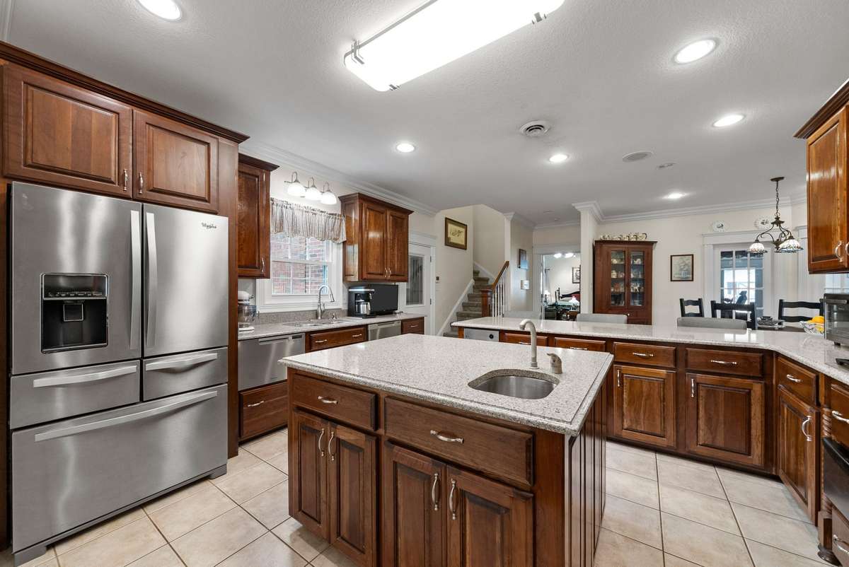 Tons of cabinets and counter space great for baking