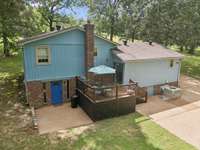 Aerial shot of back of home.