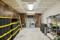 This is also the laundry area.