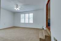 Step down in with beautiful sunlight coming in.