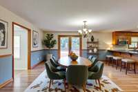 Room is virtually staged to have idea of how to decorate.