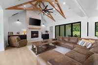 This fireplace can heat up to 2000 ft.² according to it’s specs.