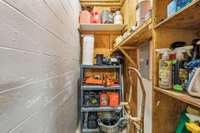 another tool area set up in the walk out basement