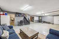 Sellers have a sitting area in the walk out basement and there is one HVAC vent already in place