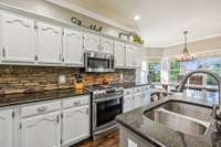 The gas stove with gas oven is a cooks dream