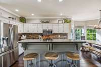 The island offers a space for eating or just entertaining