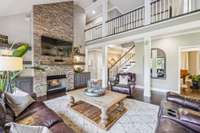 I love this view. It shows the size and warmth of this room.