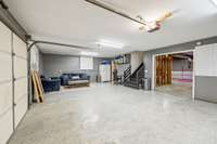 The garage has insulated garage doors