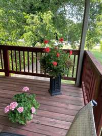 Other end of deck over the garage entry