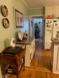 Kitchen again showing door to utility room